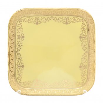  falkenporzellan maxim round - primavera yellow gold 16,5