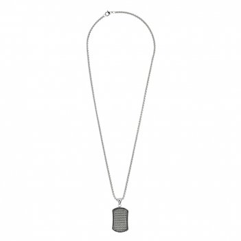  zippo black crystal pendant necklace, -,  