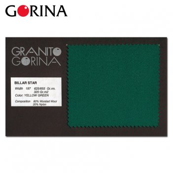    gorina billar star yellow green 17x10,5
