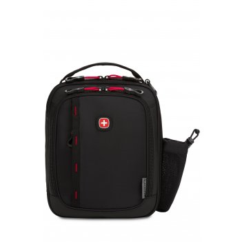 Термосумка для ланча swissgear, прорезиненный полиэстер 600d, черный/красн