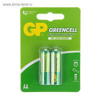   gp greencell extra heavy duty, aa, r6-2bl, 1.5, , 2 .