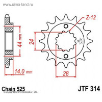   jtf314-16, f314-16, jt sprockets,  520, 16 