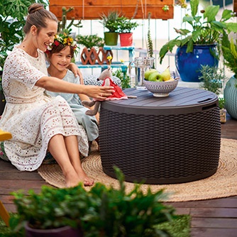  keter circa rattan storage box,  