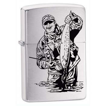  zippo ,    brushed chrome,   